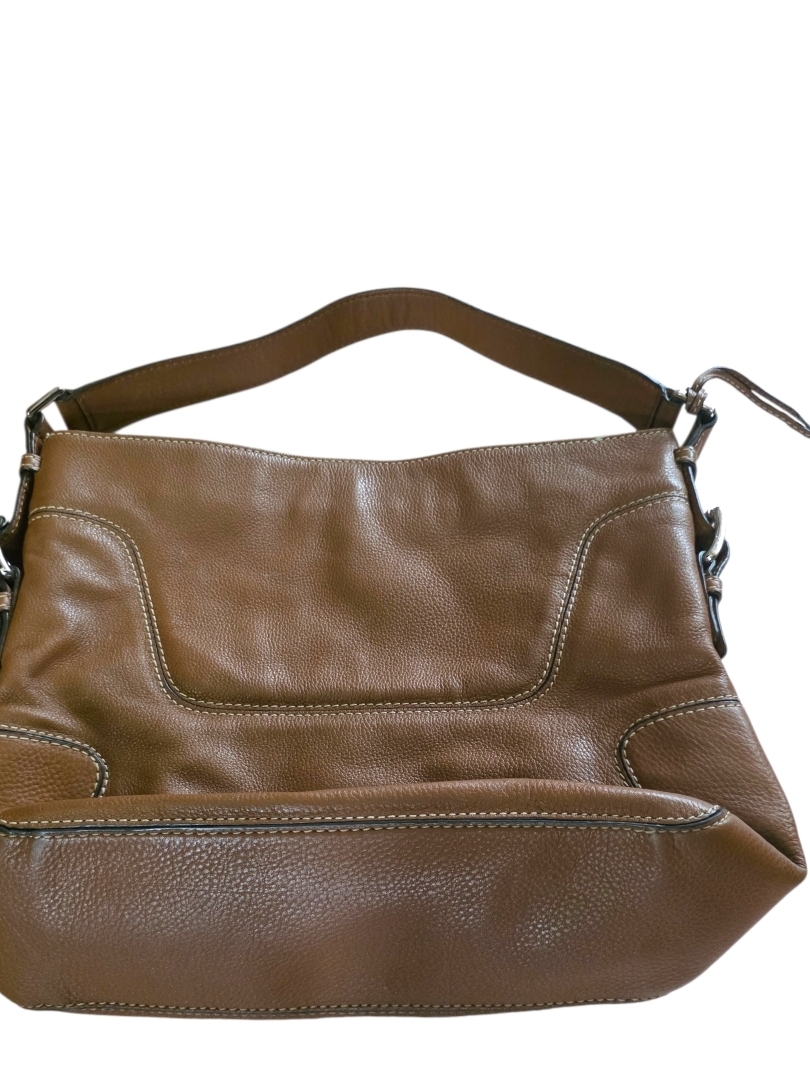 Michael Kors Cognac Pebbled Leather Shoulder Bag